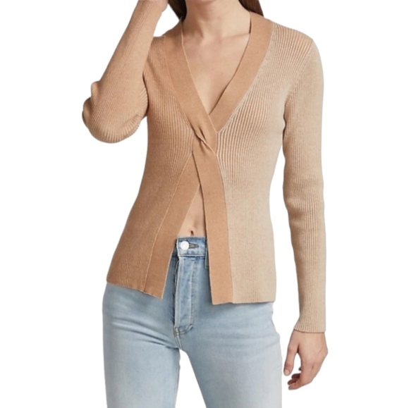 NAADAM Twisted Rib-Knit Sweater, Size Medium, Tan, NWT - Picture 4 of 16